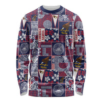 Manuia le Kerisimasi American Samoa Long Sleeve Shirt Pacific Patchwork Xmas Vibes - Polynesian Pride