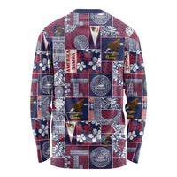 Manuia le Kerisimasi American Samoa Long Sleeve Shirt Pacific Patchwork Xmas Vibes - Polynesian Pride