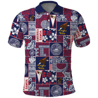 Manuia le Kerisimasi American Samoa Polo Shirt Pacific Patchwork Xmas Vibes - Polynesian Pride