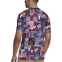 Manuia le Kerisimasi American Samoa Rugby Jersey Pacific Patchwork Xmas Vibes - Polynesian Pride