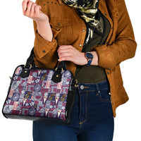 Manuia le Kerisimasi American Samoa Shoulder Handbag Pacific Patchwork Xmas Vibes - Polynesian Pride
