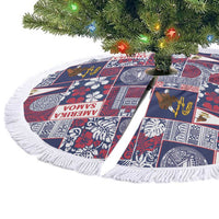 Manuia le Kerisimasi American Samoa Tree Skirt Pacific Patchwork Xmas Vibes - Polynesian Pride