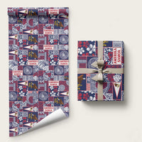 Manuia le Kerisimasi American Samoa Wrapping Paper Pacific Patchwork Xmas Vibes - Polynesian Pride