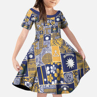 Ekamawir omo Nauru Family Matching Mermaid Dress and Hawaiian Shirt Pacific Patchwork Xmas Vibes - Polynesian Pride