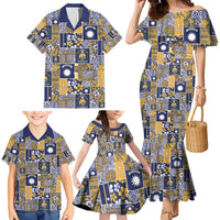 Ekamawir omo Nauru Family Matching Mermaid Dress and Hawaiian Shirt Pacific Patchwork Xmas Vibes - Polynesian Pride