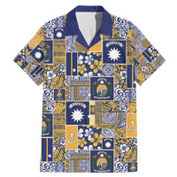 Ekamawir omo Nauru Family Matching Mermaid Dress and Hawaiian Shirt Pacific Patchwork Xmas Vibes - Polynesian Pride