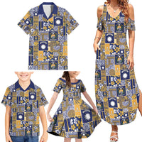 Ekamawir omo Nauru Family Matching Summer Maxi Dress and Hawaiian Shirt Pacific Patchwork Xmas Vibes - Polynesian Pride