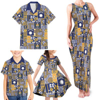 Ekamawir omo Nauru Family Matching Tank Maxi Dress and Hawaiian Shirt Pacific Patchwork Xmas Vibes - Polynesian Pride