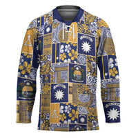 Ekamawir omo Nauru Hockey Jersey Pacific Patchwork Xmas Vibes - Polynesian Pride