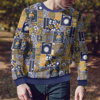 Ekamawir omo Nauru Ugly Christmas Sweater Pacific Patchwork Xmas Vibes - Polynesian Pride