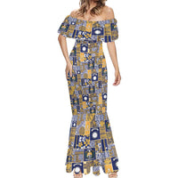 Ekamawir omo Nauru Mermaid Dress Pacific Patchwork Xmas Vibes - Polynesian Pride