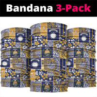 Ekamawir omo Nauru Neck Gaiter Pacific Patchwork Xmas Vibes - Polynesian Pride