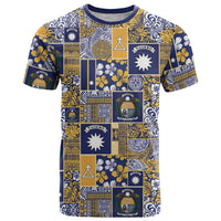 Ekamawir omo Nauru T Shirt Pacific Patchwork Xmas Vibes - Polynesian Pride