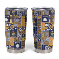 Ekamawir omo Nauru Tumbler Cup Pacific Patchwork Xmas Vibes - Polynesian Pride