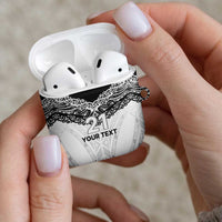 New Zealand Koru Fern Custom AirPods Case Simple Taniko Motif - Polynesian Pride