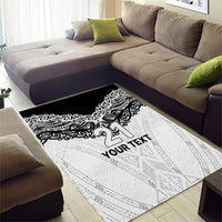 New Zealand Koru Fern Custom Area Rug Simple Taniko Motif