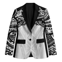 New Zealand Koru Fern Custom Blazer Simple Taniko Motif - Polynesian Pride