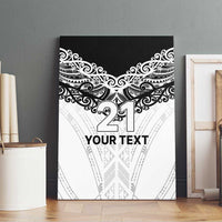 New Zealand Koru Fern Custom Canvas Wall Art Simple Taniko Motif