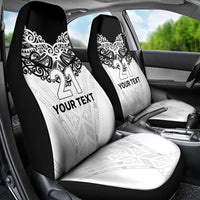 New Zealand Koru Fern Custom Car Seat Cover Simple Taniko Motif