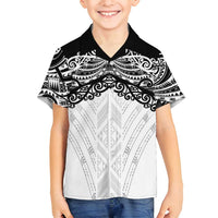 New Zealand Koru Fern Custom Family Matching Puletasi and Hawaiian Shirt Simple Taniko Motif