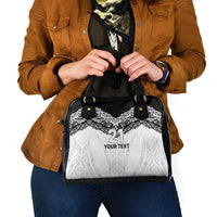 New Zealand Koru Fern Custom Shoulder Handbag Simple Taniko Motif