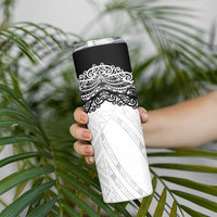 New Zealand Koru Fern Custom Skinny Tumbler Simple Taniko Motif