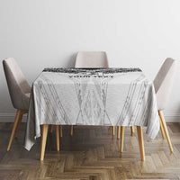 New Zealand Koru Fern Custom Tablecloth Simple Taniko Motif
