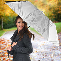 New Zealand Koru Fern Custom Umbrella Simple Taniko Motif - Polynesian Pride