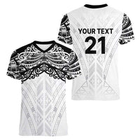 New Zealand Koru Fern Custom Women V-Neck T-Shirt Simple Taniko Motif