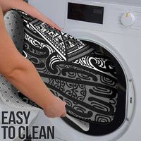 New Zealand Maori Taniko Bathroom Set Black Kowhaiwhai Puhoro - Polynesian Pride