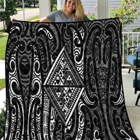 New Zealand Maori Taniko Quilt Black Kowhaiwhai Puhoro
