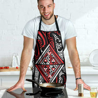 New Zealand Maori Taniko Apron Red Kowhaiwhai Puhoro LT9 - Polynesian Pride
