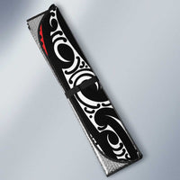 New Zealand Maori Taniko Auto Sun Shade Red Kowhaiwhai Puhoro - Polynesian Pride