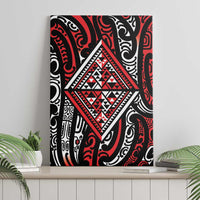 New Zealand Maori Taniko Canvas Wall Art Red Kowhaiwhai Puhoro