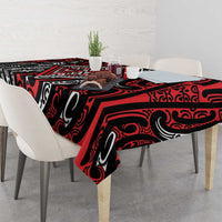 New Zealand Maori Taniko Tablecloth Red Kowhaiwhai Puhoro
