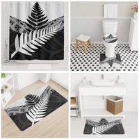 New Zealand Silver Fern Bathroom Set Maori Koru Mixed Taniko Pattern LT9 - Polynesian Pride