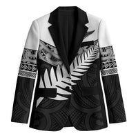 New Zealand Silver Fern Blazer Maori Koru Mixed Taniko Pattern - Polynesian Pride