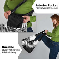 New Zealand Silver Fern Grocery Bag Maori Koru Mixed Taniko Pattern