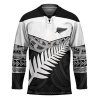 New Zealand Silver Fern Hockey Jersey Maori Koru Mixed Taniko Pattern LT9 Unisex White - Polynesian Pride