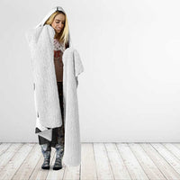 New Zealand Silver Fern Hooded Blanket Maori Koru Mixed Taniko Pattern