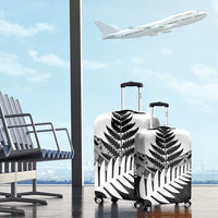 New Zealand Silver Fern Luggage Cover Maori Koru Mixed Taniko Pattern