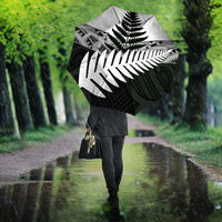 New Zealand Silver Fern Umbrella Maori Koru Mixed Taniko Pattern - Polynesian Pride