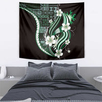 Samoa Siapo Tribal Pattern Tapestry Forest Green Polynesian Plumeria Tapa Motif