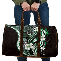 Samoa Siapo Tribal Pattern Travel Bag Forest Green Polynesian Plumeria Tapa Motif LT9 Green - Polynesian Pride