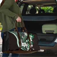 Samoa Siapo Tribal Pattern Travel Bag Forest Green Polynesian Plumeria Tapa Motif LT9 - Polynesian Pride