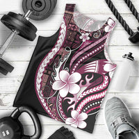 Samoa Siapo Tribal Pattern Men Tank Top Violet Polynesian Plumeria Tapa Motif