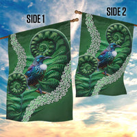 Tui Bird Koru Silver Fern Aotearoa Garden Flag