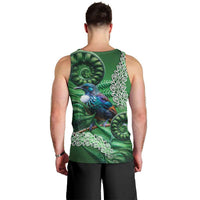 Tui Bird Koru Silver Fern Aotearoa Men Tank Top