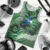 Tui Bird Koru Silver Fern Aotearoa Men Tank Top