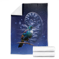Tui Bird Matariki Galaxy Blanket Koru Silver Fern Aotearoa